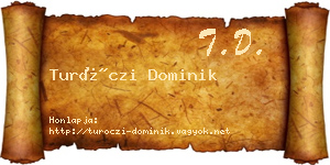 Turóczi Dominik névjegykártya