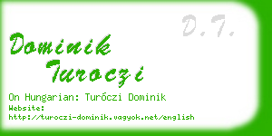 dominik turoczi business card